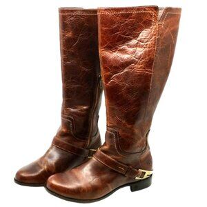 UGG~Channing~WOMENS TALL LEATHER RIDING EQUESTRIAN BOOTS DISTRESSED Size 8